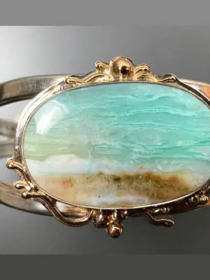B-2203 Opalized Wood Cuff