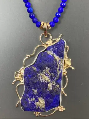 P-2203   Surface Lapis Pendant