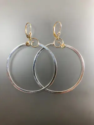 ER 2158 Calla Lily Hoops -large